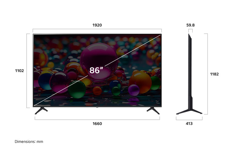 تلویزیون ال جی مدل 55UA85006LA سایز 55 اینچ 4K مدل 2025